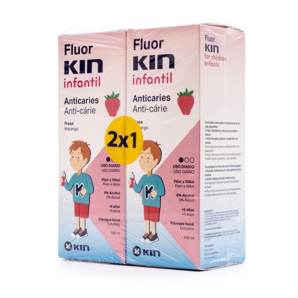 Fluorkin Infantil Colutorio 2x500 ml Promo